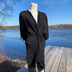 🌺5/$25 Fashion Nova black sparkly body con dress